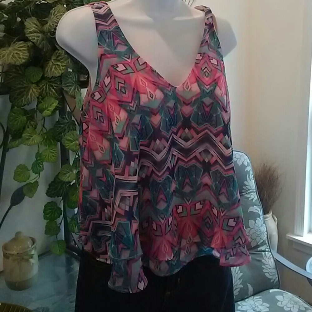 Aztec Chiffon Top - Picture 5 of 5